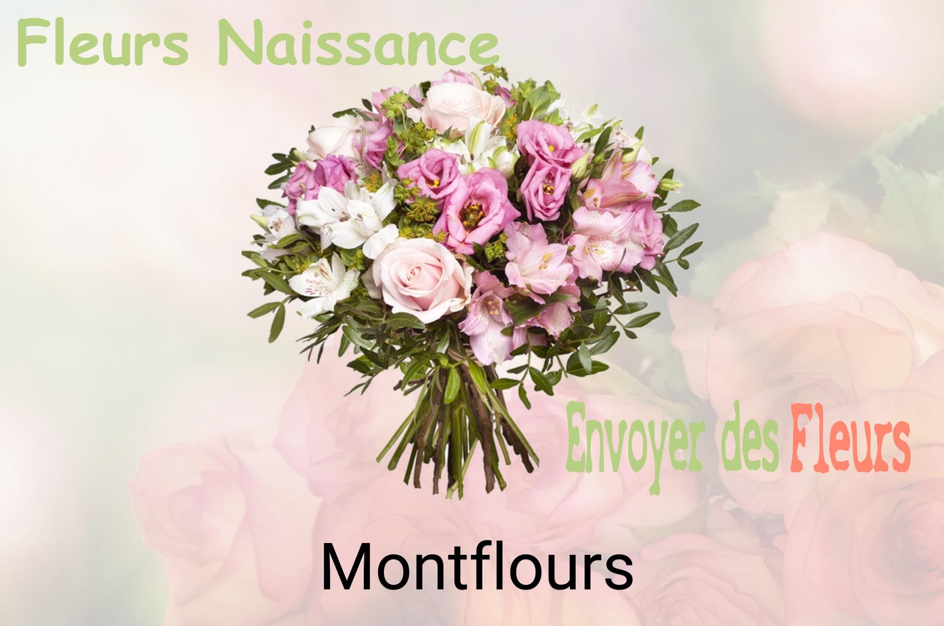 Bouquet de fleurs de naissance livré à Montflours
